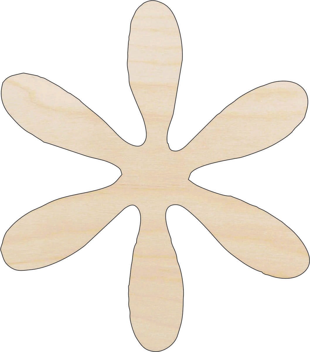 Flower Wood Craft Shape - Laser Cut Baltic Birch Unfinished DIY Wood Art Supplies FLR26 - The Wood Shape Store