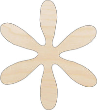 Flower Wood Craft Shape - Laser Cut Baltic Birch Unfinished DIY Wood Art Supplies FLR26 - The Wood Shape Store