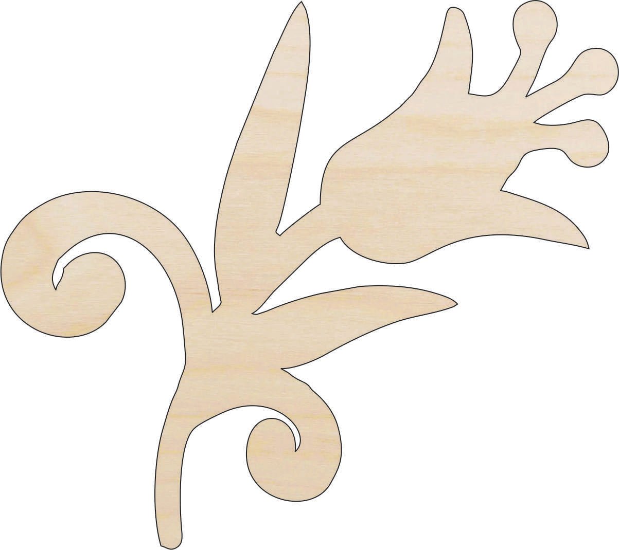 Tulip Flower Wood Craft Shape - Laser Cut Baltic Birch Unfinished DIY Wood Art Supplies FLR29 - The Wood Shape Store