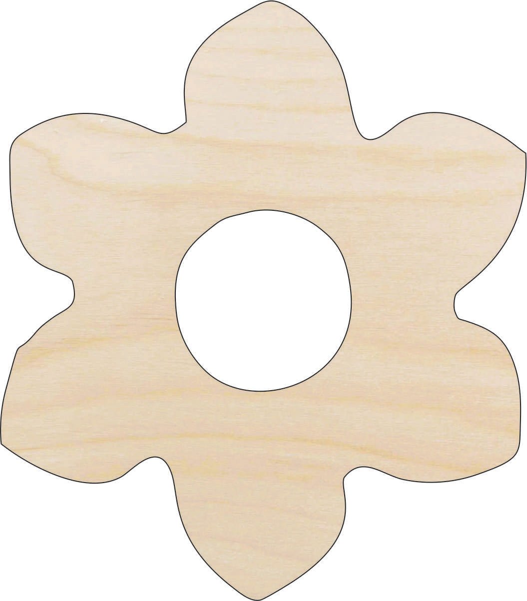 Flower Wood Craft Shape - Laser Cut Baltic Birch Unfinished DIY Wood Art Supplies FLR2 - The Wood Shape Store