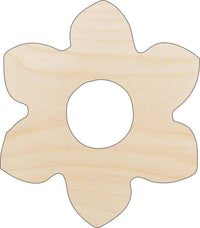 Flower Wood Craft Shape - Laser Cut Baltic Birch Unfinished DIY Wood Art Supplies FLR2 - The Wood Shape Store