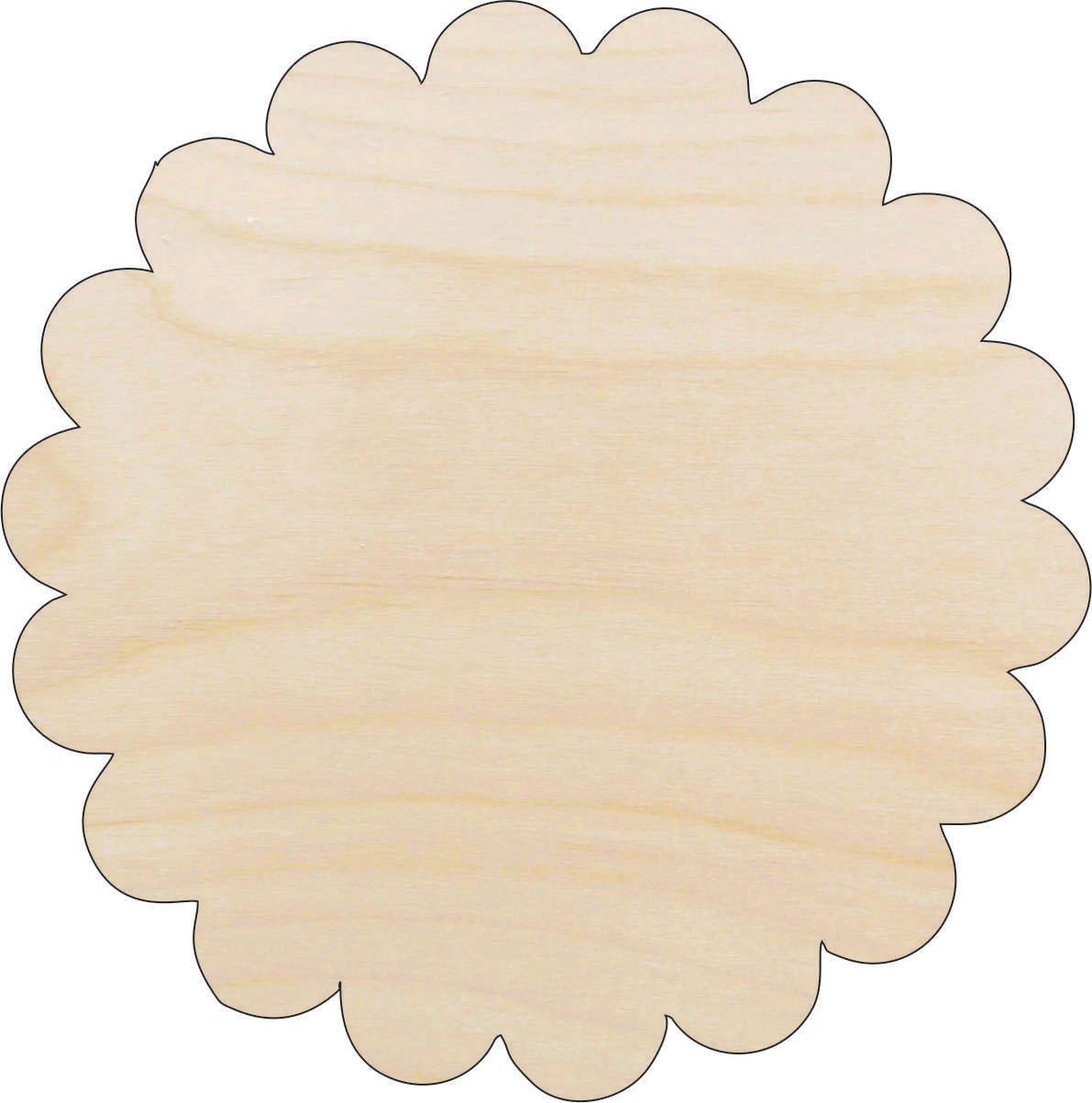 Flower Wood Craft Shape - Laser Cut Baltic Birch Unfinished DIY Wood Art Supplies FLR31 - The Wood Shape Store