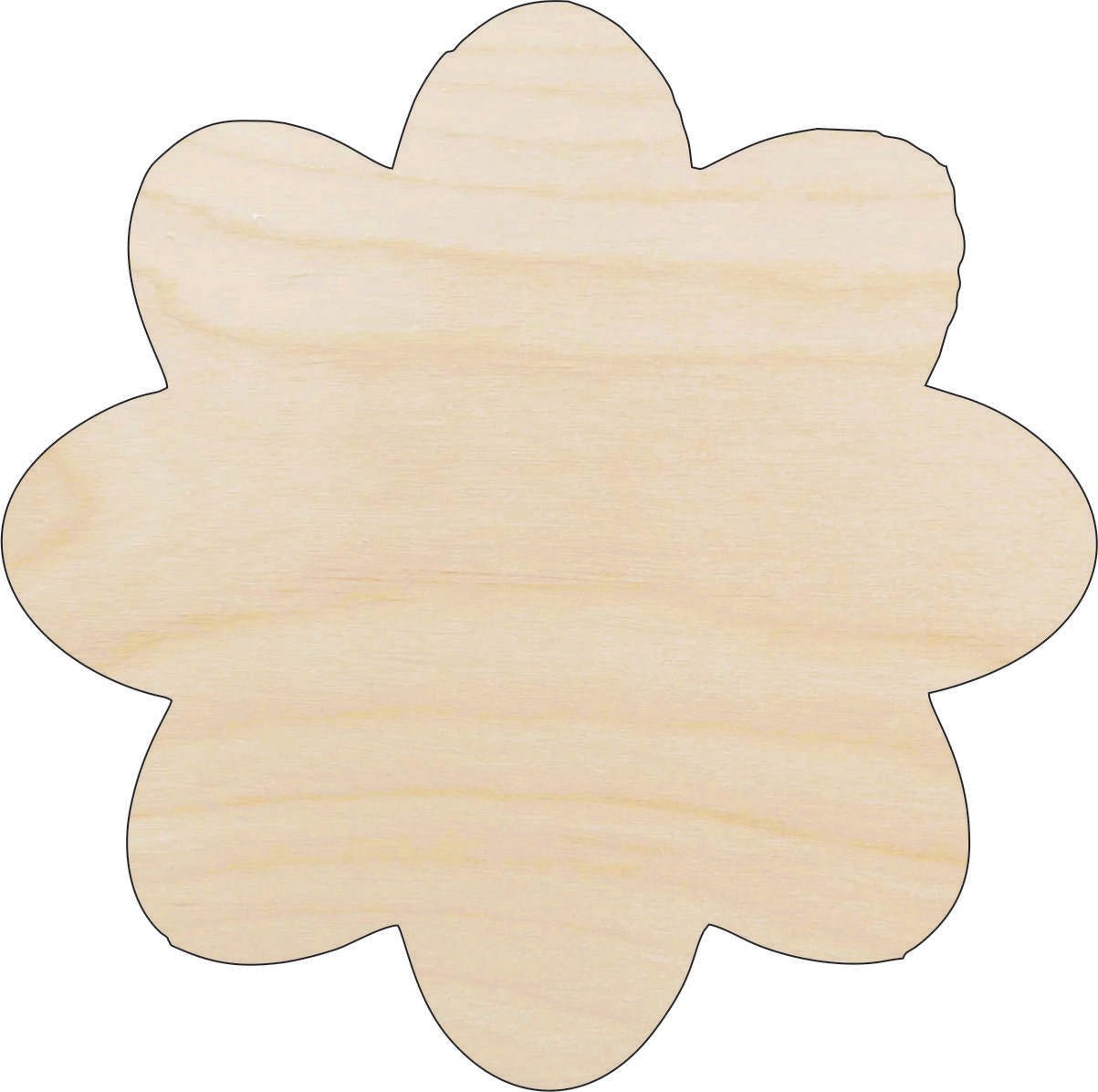 Flower Wood Craft Shape - Laser Cut Baltic Birch Unfinished DIY Wood Art Supplies FLR32 - The Wood Shape Store