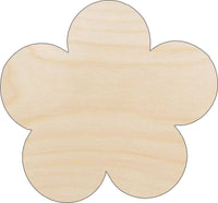 Flower Wood Craft Shape - Laser Cut Baltic Birch Unfinished DIY Wood Art Supplies FLR33 - The Wood Shape Store