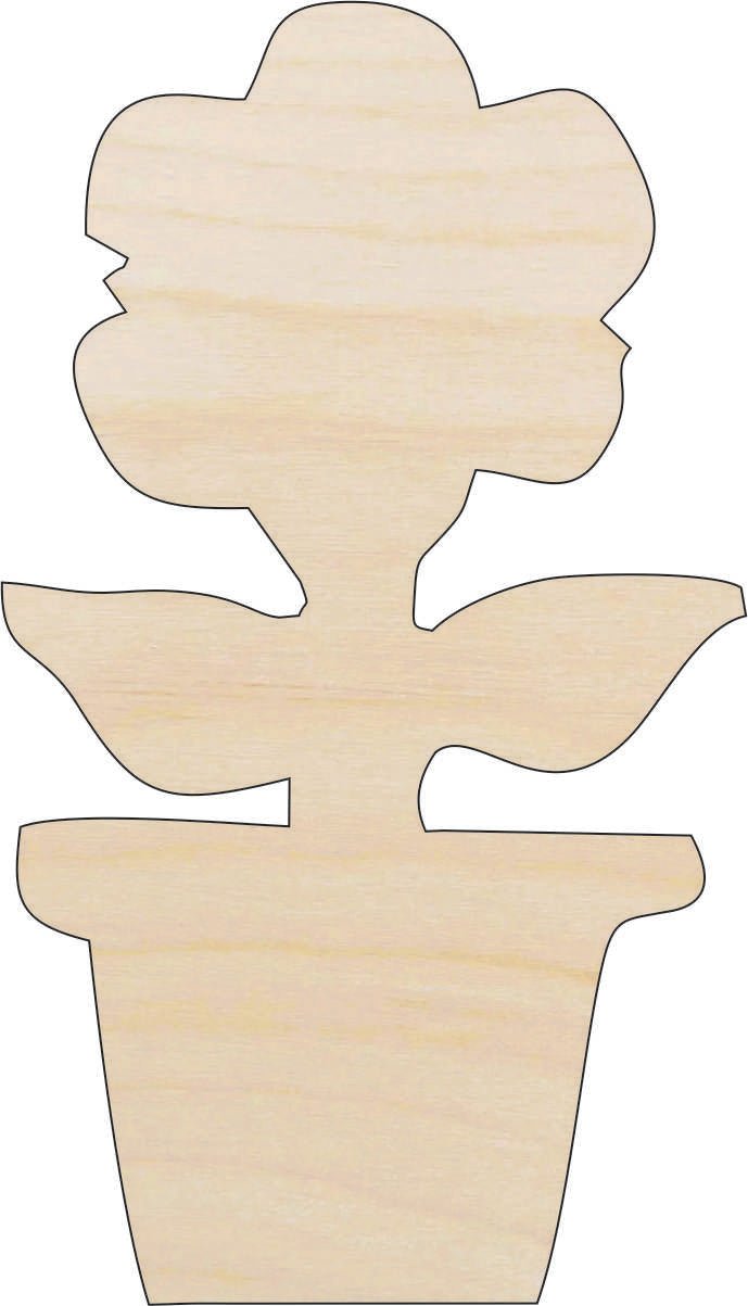 Flower Wood Craft Shape - Laser Cut Baltic Birch Unfinished DIY Wood Art Supplies FLR34 - The Wood Shape Store