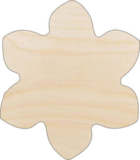 Flower Wood Craft Shape - Laser Cut Baltic Birch Unfinished DIY Wood Art Supplies FLR35 - The Wood Shape Store