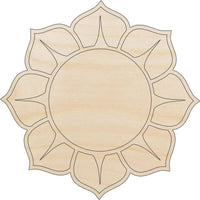 Flower Wood Craft Shape - Laser Cut Baltic Birch Unfinished DIY Wood Art Supplies FLR36 - The Wood Shape Store