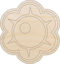 Flower Wood Craft Shape - Laser Cut Baltic Birch Unfinished DIY Wood Art Supplies FLR37 - The Wood Shape Store