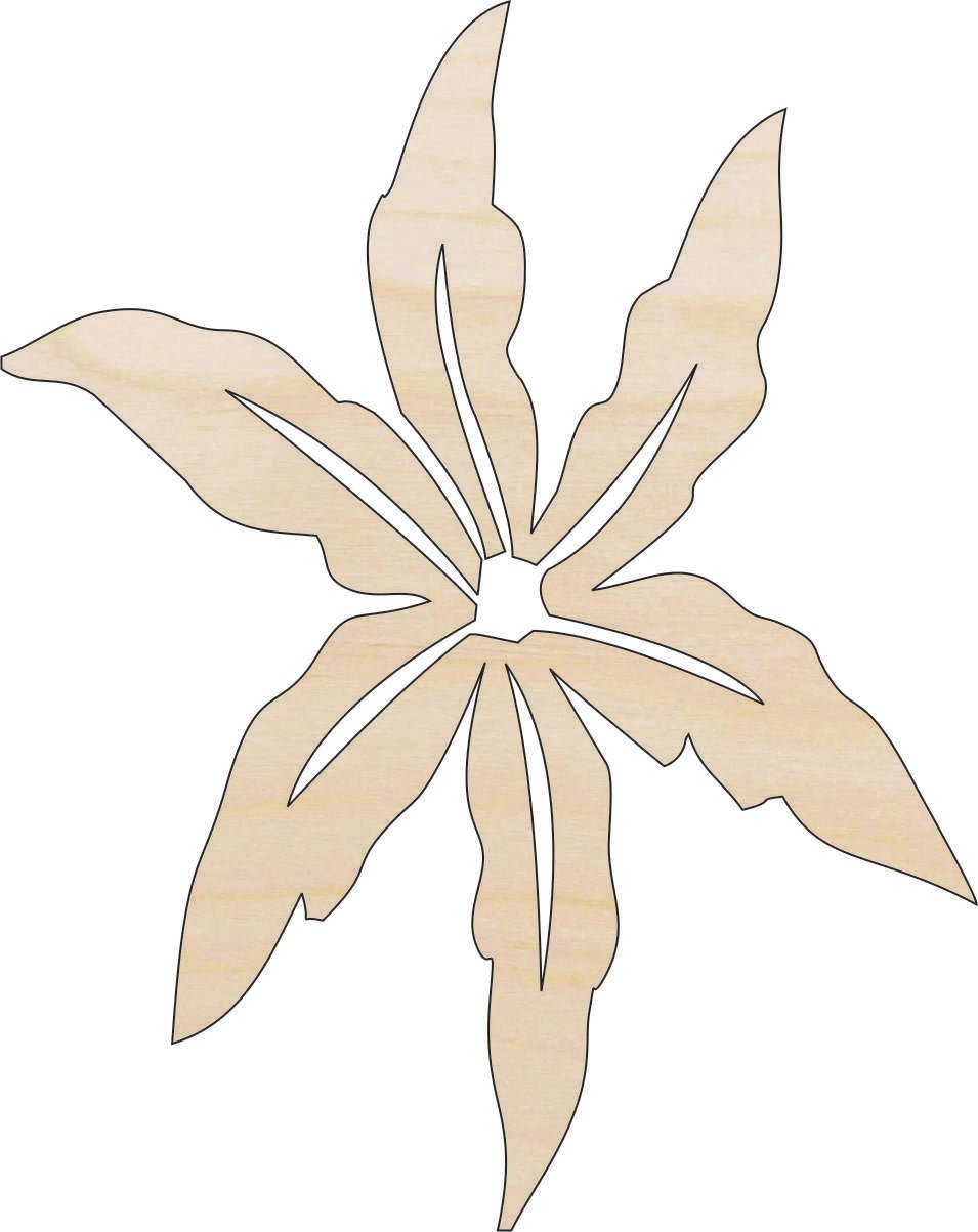 Flower Wood Craft Shape - Laser Cut Baltic Birch Unfinished DIY Wood Art Supplies FLR40 - The Wood Shape Store