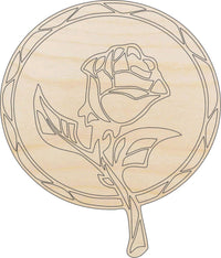 Flower DesignWood Craft Shape - Laser Cut Baltic Birch Unfinished DIY Wood Art Supplies FLR4 - The Wood Shape Store