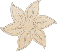 Flower Wood Craft Shape - Laser Cut Baltic Birch Unfinished DIY Wood Art Supplies FLR51 - The Wood Shape Store