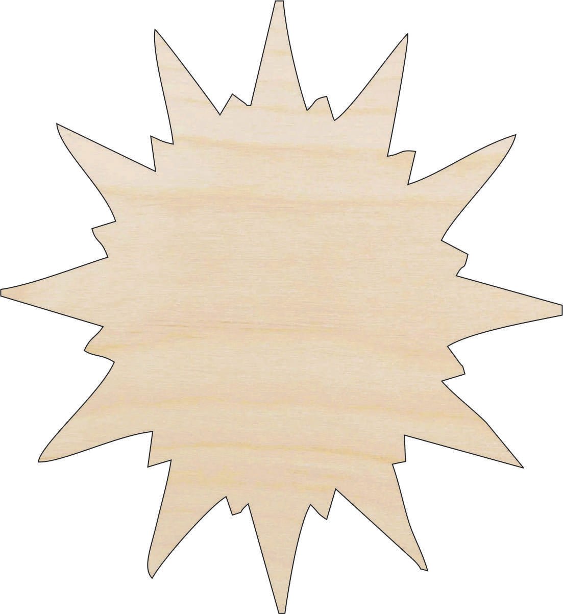 Flower Wood Craft Shape - Laser Cut Baltic Birch Unfinished DIY Wood Art Supplies FLR53 - The Wood Shape Store