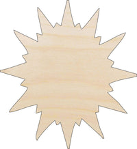 Flower Wood Craft Shape - Laser Cut Baltic Birch Unfinished DIY Wood Art Supplies FLR53 - The Wood Shape Store