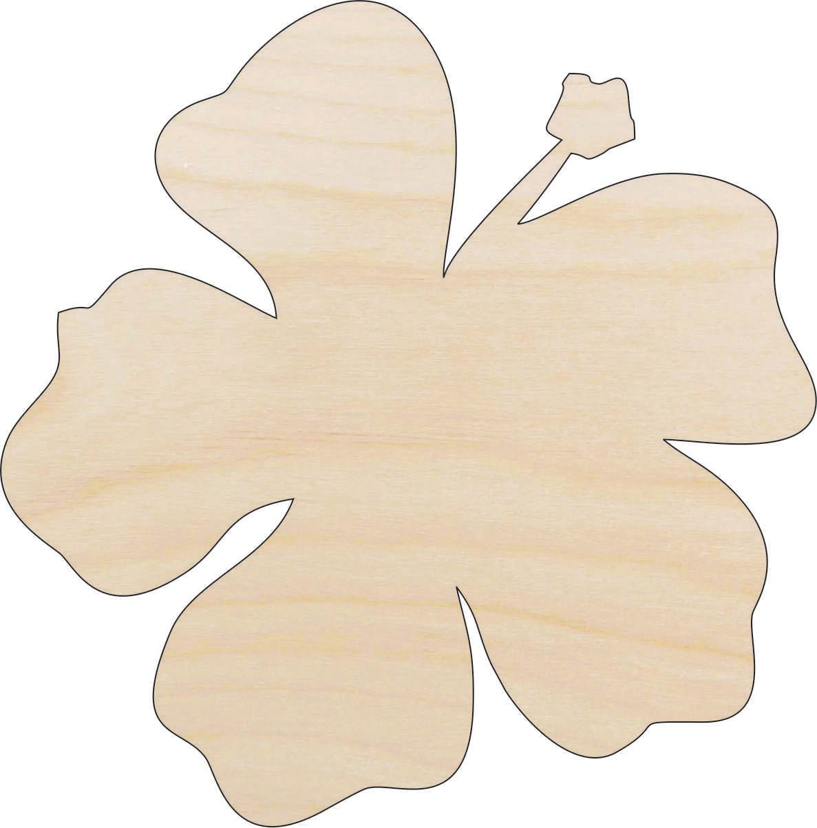 Flower Wood Craft Shape - Laser Cut Baltic Birch Unfinished DIY Wood Art Supplies FLR55 - The Wood Shape Store