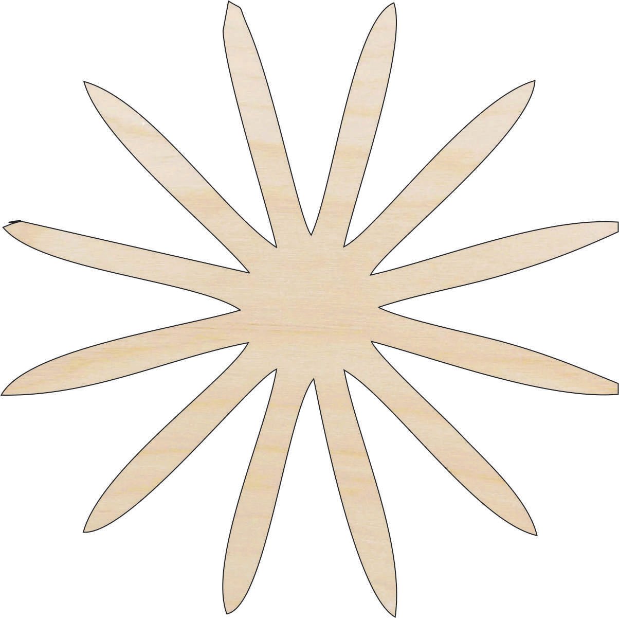 Flower Wood Craft Shape - Laser Cut Baltic Birch Unfinished DIY Wood Art Supplies FLR56 - The Wood Shape Store