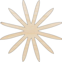 Flower Wood Craft Shape - Laser Cut Baltic Birch Unfinished DIY Wood Art Supplies FLR56 - The Wood Shape Store