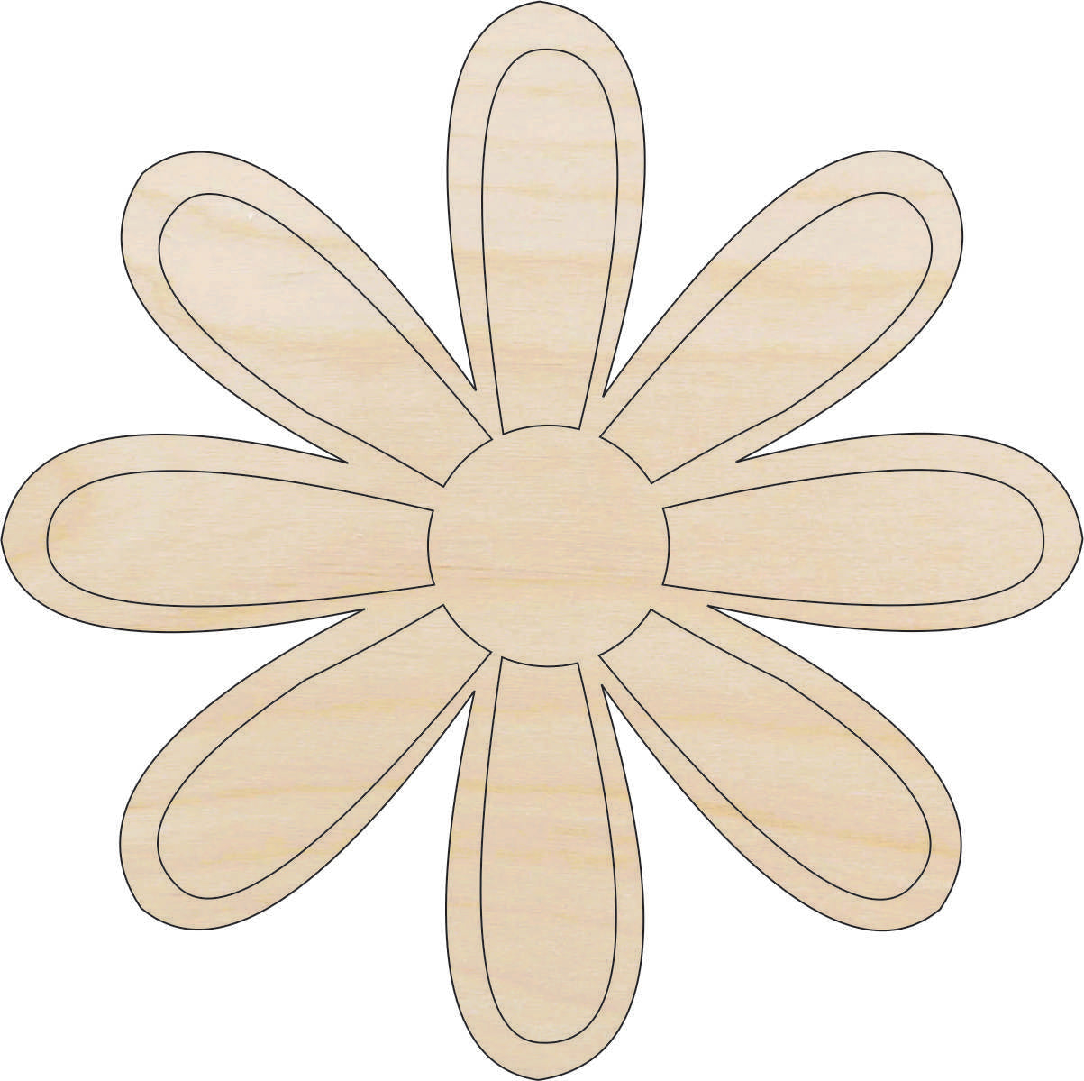 Flower - Laser Cut Out Unfinished Wood Craft Shape FLR58 Flower - Laser Cut Out Unfinished Wood Craft Shape FLR58