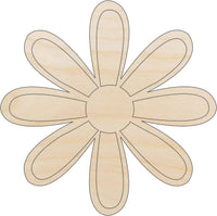 Flower Wood Craft Shape - Laser Cut Baltic Birch Unfinished DIY Wood Art Supplies FLR58 - The Wood Shape Store