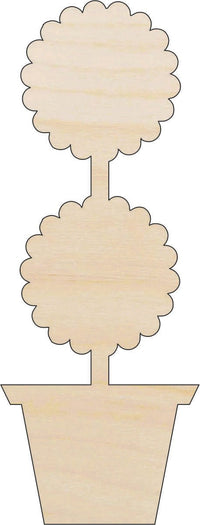 Topiary Wood Craft Shape - Laser Cut Baltic Birch Unfinished DIY Wood Art Supplies FLR5 - The Wood Shape Store