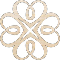 Flower Wood Craft Shape - Laser Cut Baltic Birch Unfinished DIY Wood Art Supplies FLR61 - The Wood Shape Store