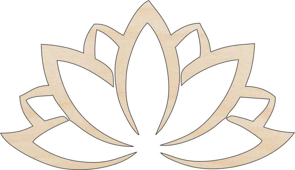 Lotus Flower - Laser Cut Wood Shape FLR6