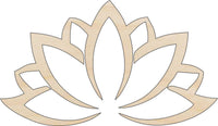 Lotus Wood Craft Shape - Laser Cut Baltic Birch Unfinished DIY Wood Art Supplies FLR6 - The Wood Shape Store