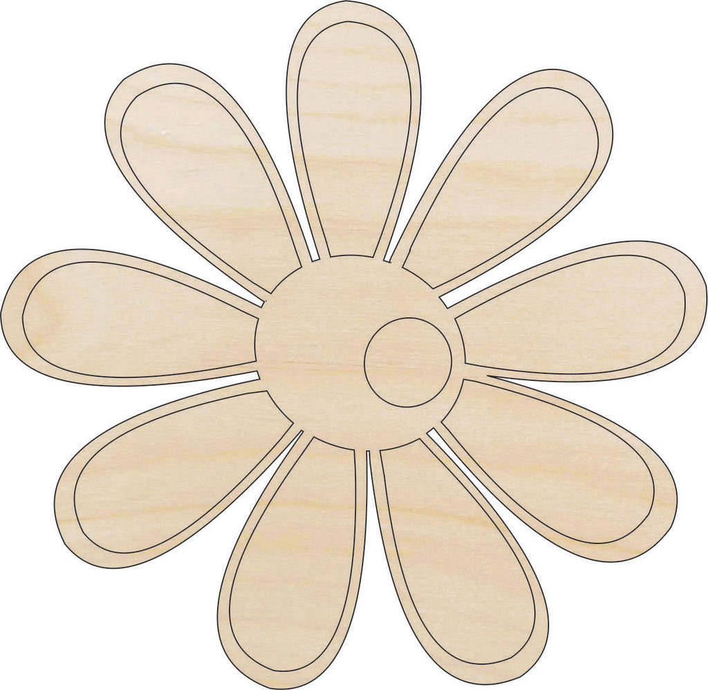 Flower - Laser Cut Out Unfinished Wood Craft Shape FLR73