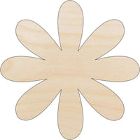 Flower Wood Craft Shape - Laser Cut Baltic Birch Unfinished DIY Wood Art Supplies FLR74 - The Wood Shape Store