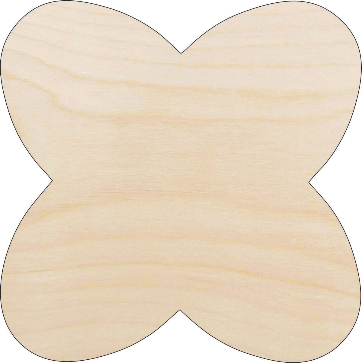Flower Wood Craft Shape - Laser Cut Baltic Birch Unfinished DIY Wood Art Supplies FLR80 - The Wood Shape Store