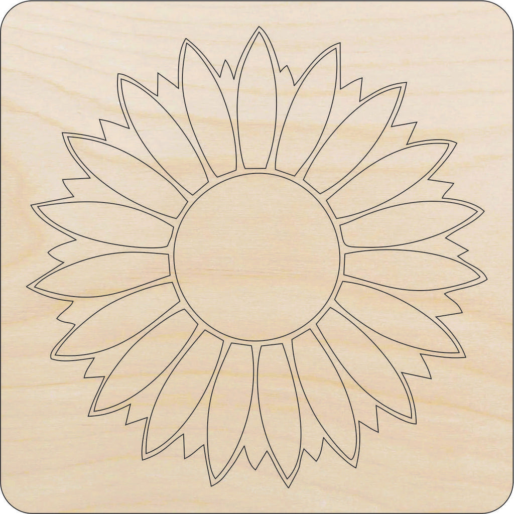 Flower - Laser Cut Out Unfinished Wood Craft Shape FLR83