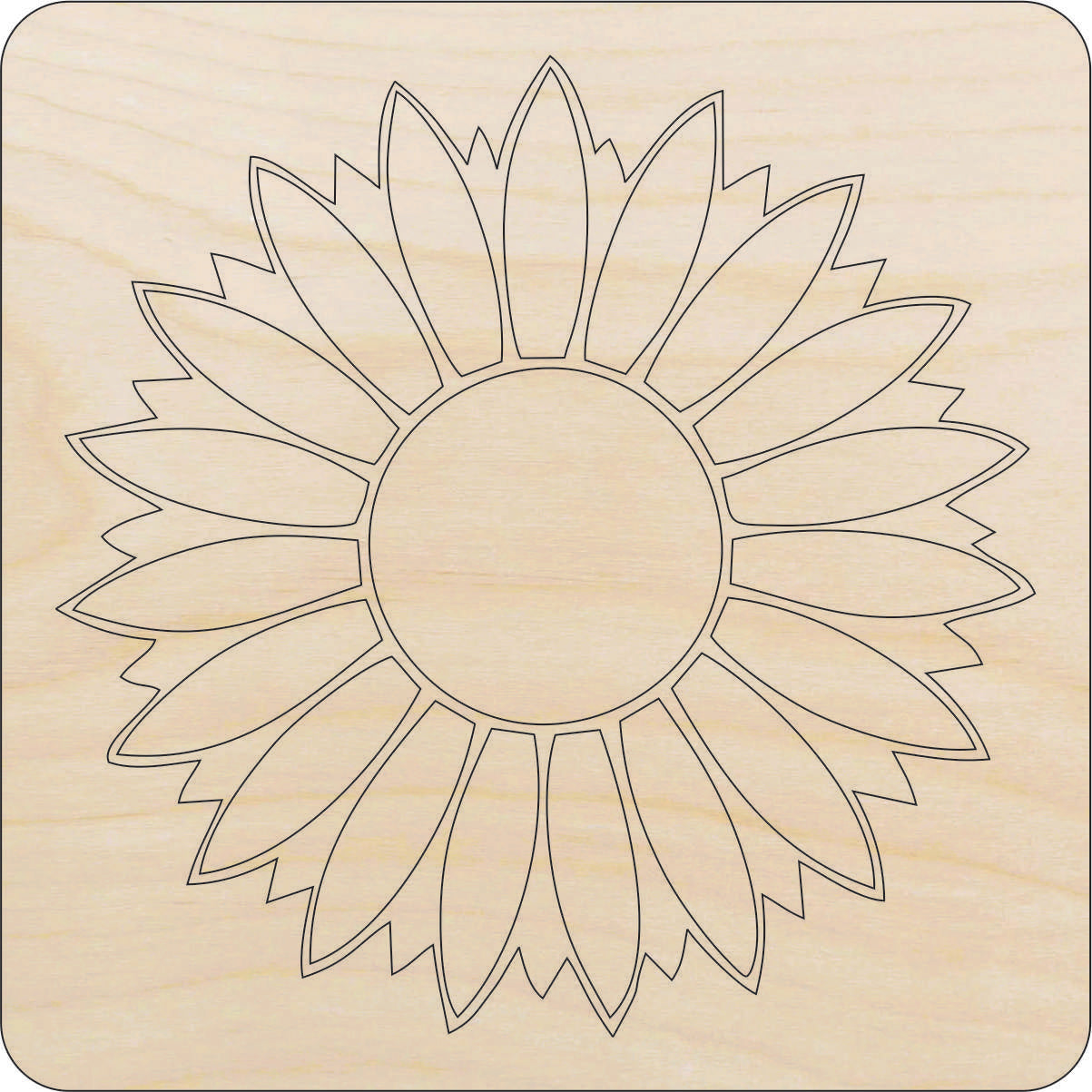 Flower - Laser Cut Out Unfinished Wood Craft Shape FLR83 Flower - Laser Cut Out Unfinished Wood Craft Shape FLR83