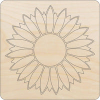 Flower Wood Craft Shape - Laser Cut Baltic Birch Unfinished DIY Wood Art Supplies FLR83 - The Wood Shape Store