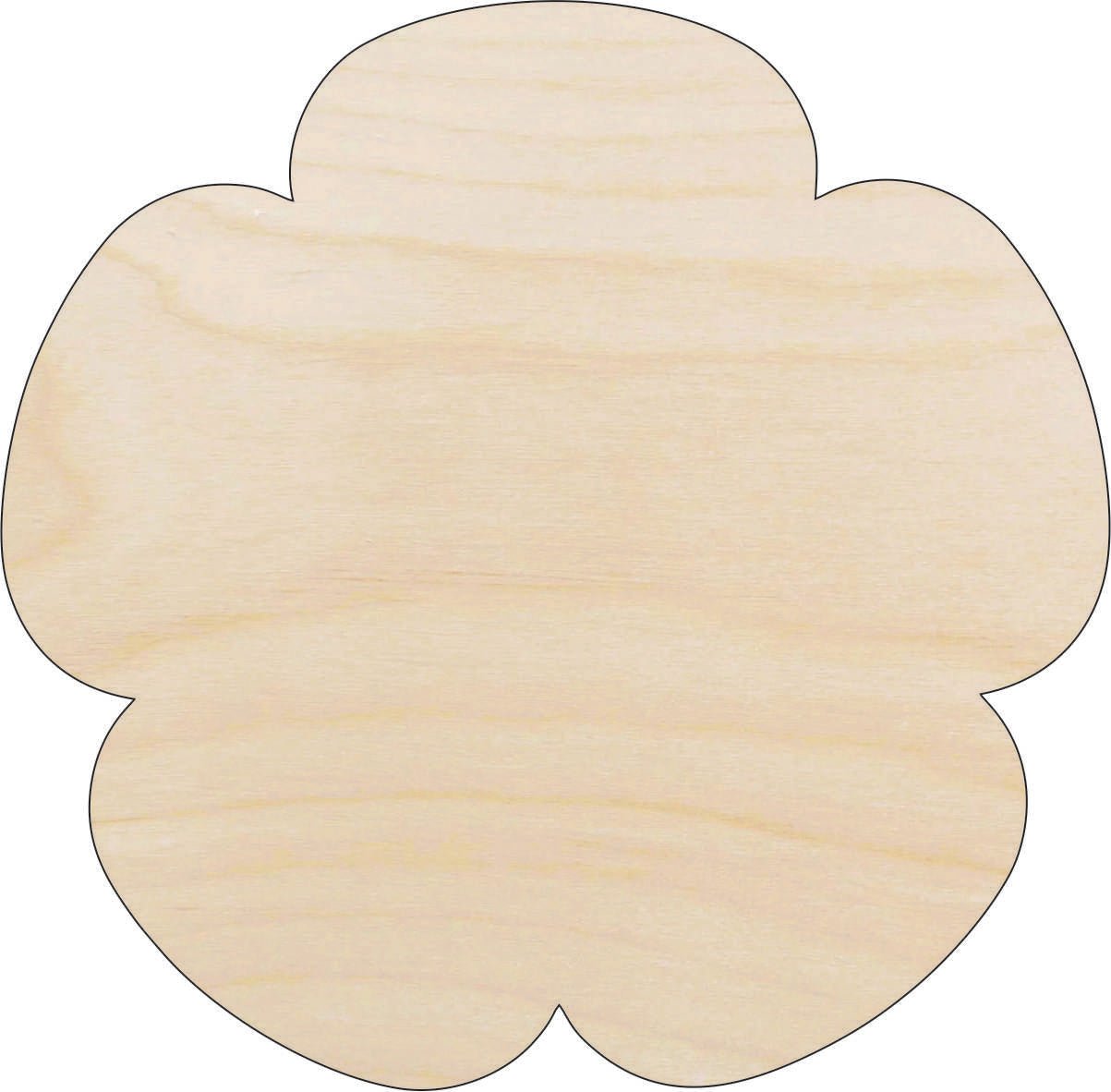 Flower Wood Craft Shape - Laser Cut Baltic Birch Unfinished DIY Wood Art Supplies FLR90 - The Wood Shape Store