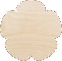 Flower Wood Craft Shape - Laser Cut Baltic Birch Unfinished DIY Wood Art Supplies FLR90 - The Wood Shape Store