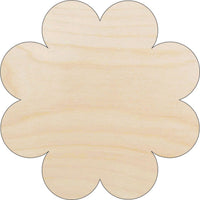 Flower Wood Craft Shape - Laser Cut Baltic Birch Unfinished DIY Wood Art Supplies FLR91 - The Wood Shape Store