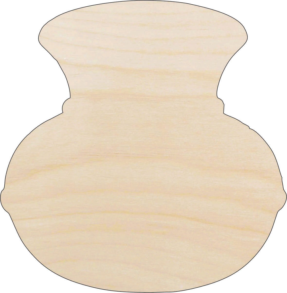 Pot Wood Craft Shape - Laser Cut Baltic Birch Unfinished DIY Wood Art Supplies FOD101 - The Wood Shape Store