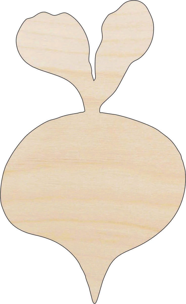 Radish Wood Craft Shape - Laser Cut Baltic Birch Unfinished DIY Wood Art Supplies FOD103 - The Wood Shape Store