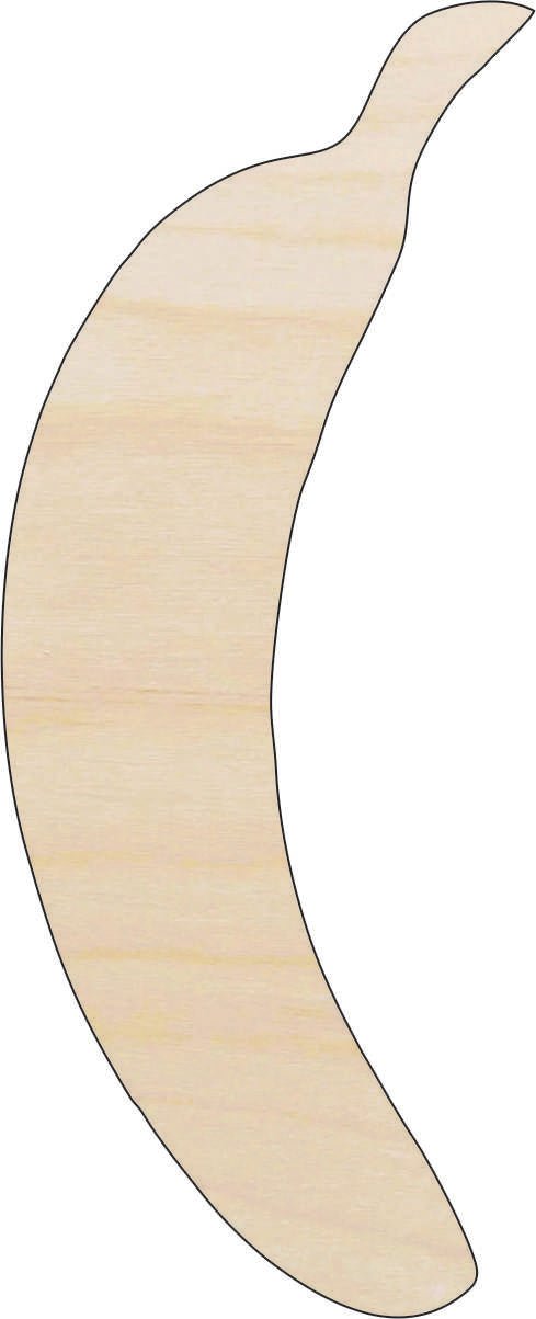 Banana Wood Craft Shape - Laser Cut Baltic Birch Unfinished DIY Wood Art Supplies FOD107 - The Wood Shape Store