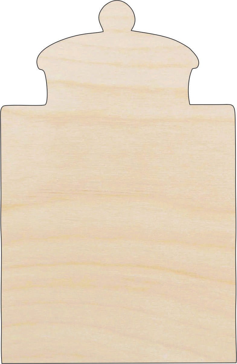 Jar Wood Craft Shape - Laser Cut Baltic Birch Unfinished DIY Wood Art Supplies FOD111 - The Wood Shape Store