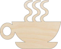 Coffee Wood Craft Shape - Laser Cut Baltic Birch Unfinished DIY Wood Art Supplies FOD114 - The Wood Shape Store