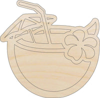 Coconut Wood Craft Shape - Laser Cut Baltic Birch Unfinished DIY Wood Art Supplies FOD116 - The Wood Shape Store