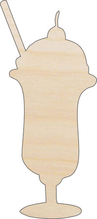 Ice Cream Wood Craft Shape - Laser Cut Baltic Birch Unfinished DIY Wood Art Supplies FOD117 - The Wood Shape Store