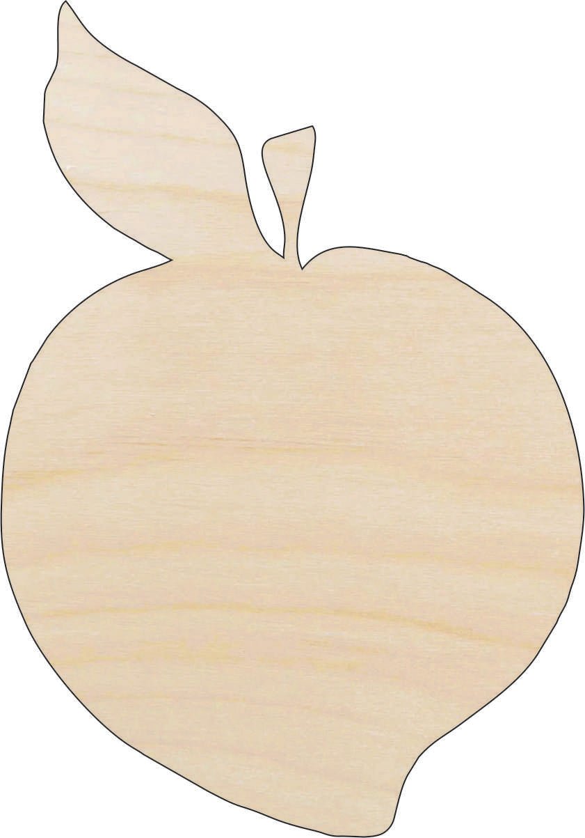 Peach Wood Craft Shape - Laser Cut Baltic Birch Unfinished DIY Wood Art Supplies FOD119 - The Wood Shape Store