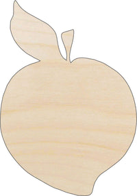 Peach Wood Craft Shape - Laser Cut Baltic Birch Unfinished DIY Wood Art Supplies FOD119 - The Wood Shape Store