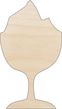 Ice Cream Wood Craft Shape - Laser Cut Baltic Birch Unfinished DIY Wood Art Supplies FOD121 - The Wood Shape Store