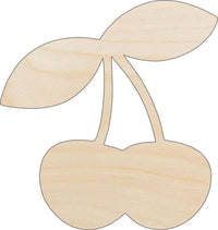 Cherries Wood Craft Shape - Laser Cut Baltic Birch Unfinished DIY Wood Art Supplies FOD123 - The Wood Shape Store