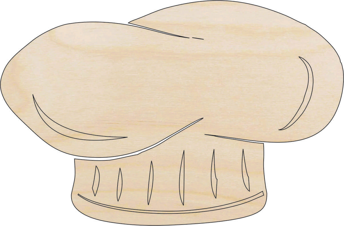 Hat Chef - Laser Cut Out Unfinished Wood Craft Shape FOD125 Hat Chef - Laser Cut Out Unfinished Wood Craft Shape FOD125