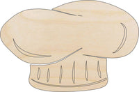 Chef Hat Wood Craft Shape - Laser Cut Baltic Birch Unfinished DIY Wood Art Supplies FOD125 - The Wood Shape Store