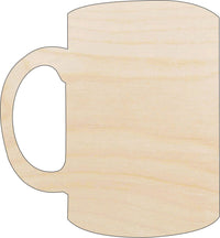 Mug Wood Craft Shape - Laser Cut Baltic Birch Unfinished DIY Wood Art Supplies FOD126 - The Wood Shape Store