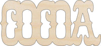 Cocoa Wood Craft Shape - Laser Cut Baltic Birch Unfinished DIY Wood Art Supplies FOD134 - The Wood Shape Store